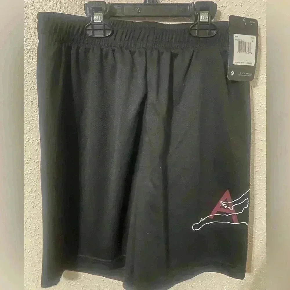 NWT Nike Air Jordan Athletic Basketball Shorts Boys Large 12-13, Black, Jumpman